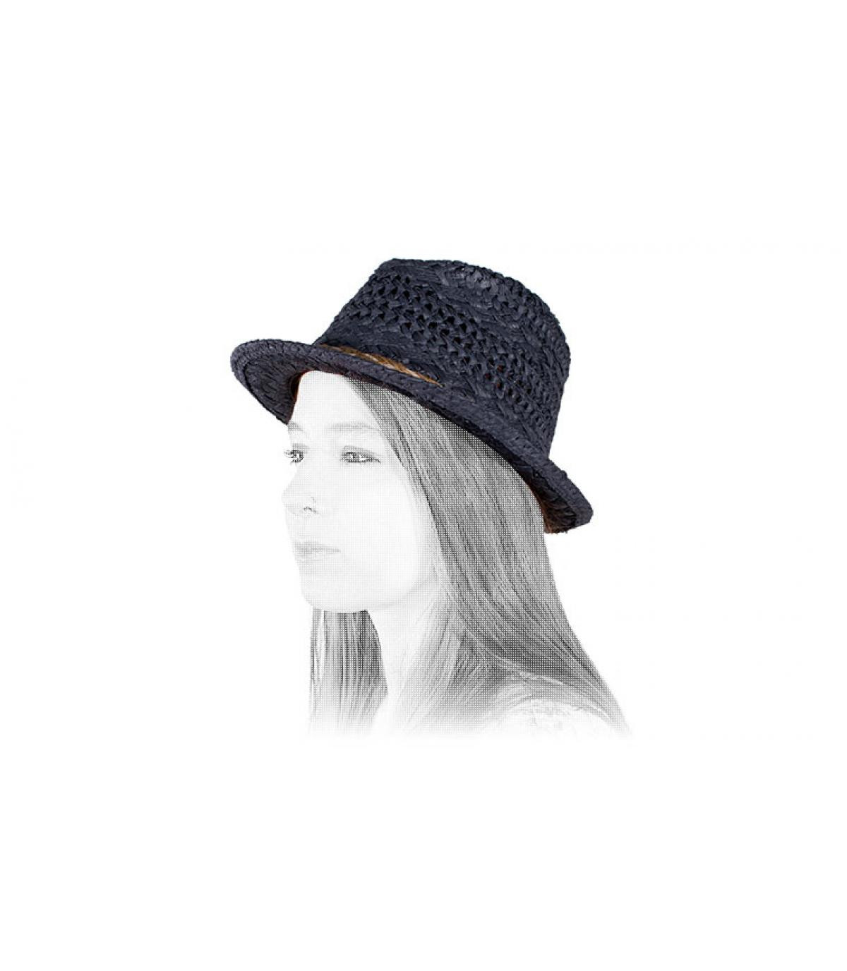 Barts sombrero trilby paja azul Barts sombrero trilby paja azul